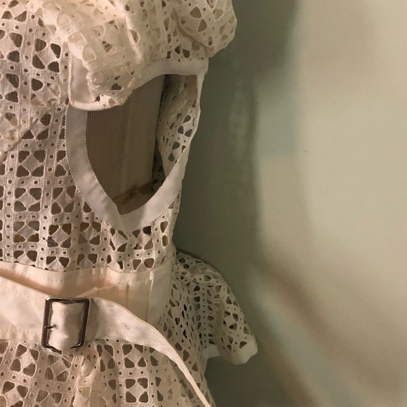 🆕 [Sacai Luck] Ivory Lattice and Lace Jacket Sz: 2 - Picture 3 of 7